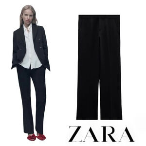 ZARA | Black | THE LOW RISE FLARE PANTS